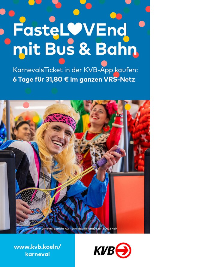 Image 3 out of the series Cologne Carneval
campaign for KVB
